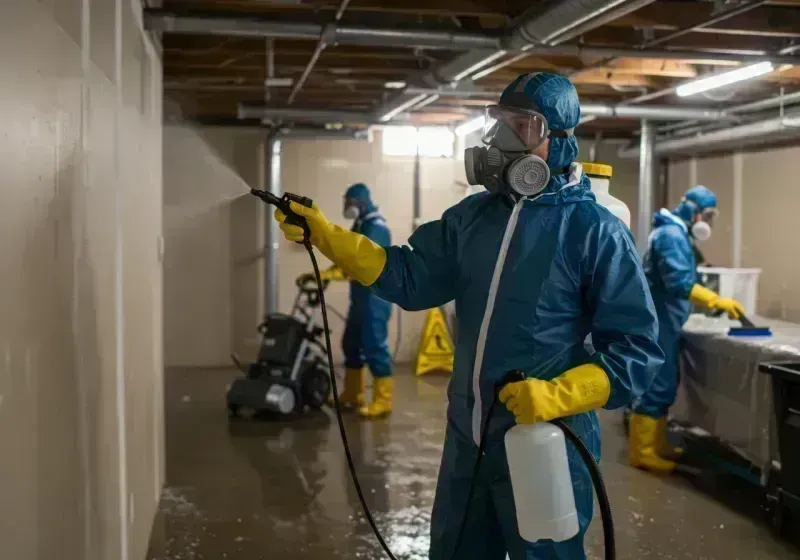 Basement Sanitization and Antimicrobial Treatment process in Wilmington, IL